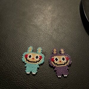 Labubu Miyuki pendant for necklace in Blue and Purple